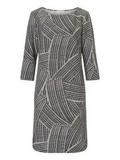 Kleid mit Allover Muster Betty & Co Grau/Silber - Grau