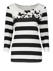 Shirt mit Mustermix und Strass Betty Barclay Weiß/Schwarz - Weiß
