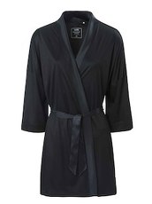 Kimono mit Seiden-Einsatz, Länge 90cm Calida schwarz