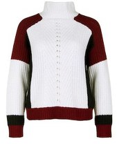 Grobstrickpullover COLORBLOCK JUMPER CAPITAL B off white/ruby red