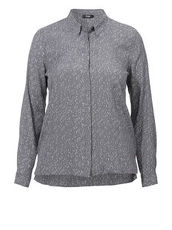 Stilvolle Hemd-Bluse mit Tupfen-Muster Frapp grey / off white
