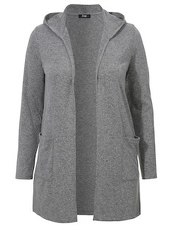 Weiche Kapuzen-Jacke mit Taschen Frapp grey melange