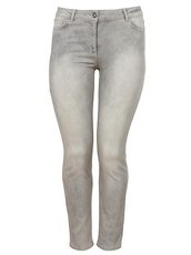 5-Pocket Jeans im Used-Look Frapp mid denim grey