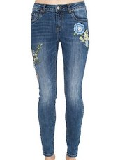 Jeans Blüten und Strass VESTINO BLUE DENIM/TÜRKIS