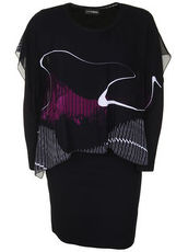 Jerseykleid mit abstraktem Muster Doris Streich cyclam