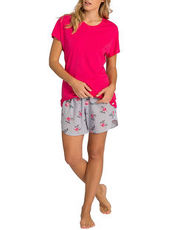 Kurz-Pyjama Seidensticker bright rose
