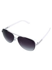 Sonnenbrille silber/weiß