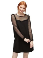 Kleid mit transparenter Spitze Tom Tailor Denim black