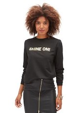 Sweatshirt mit Metallic-Print Tom Tailor black