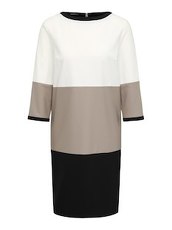 Kleid APART creme-taupe-schwarz