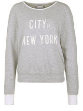 Sweatshirt CITY OF NY BETTER RICH gray marl