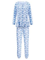 Schlafanzug Simone azur/weiß/blau/royal