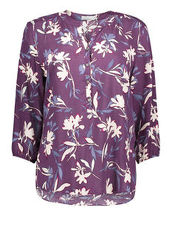 Bluse mit floralem Print Betty & Co Purple/Cream - Violett