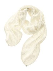 Grobstrick-Schal aus Wolle Calida star white