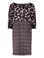 Kleid mit Allover-Muster Betty Barclay Schwarz/Rot - Grau