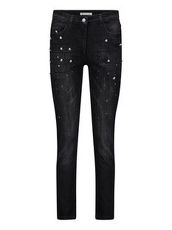 Jeans mit Perlen und Steinchen Betty Barclay Black Denim - Grau