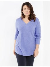 Kuscheliger Long-Pullover Samoon Periwinkle