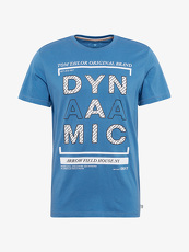 Tom Tailor Casual T-Shirt mit Schrift-Print, Herren, midsummer blue, Größe: M