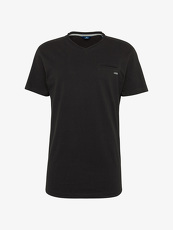 Tom Tailor Casual T-Shirt in Melange-Optik, Herren, black, Größe: M