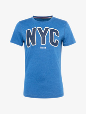 Tom Tailor Denim T-Shirt mit Schrift-Print, Herren, arctic sea blue, Größe: M