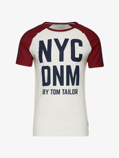 Tom Tailor Denim T-Shirt mit Schriftzug, Herren, fathers pipe red, Größe: M
