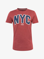 Tom Tailor Denim T-Shirt mit Schrift-Print, Herren, fathers pipe red, Größe: M