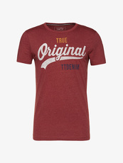 Tom Tailor Denim T-Shirt mit Logo-Print, Herren, fathers pipe red, Größe: M