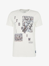 Tom Tailor Denim T-Shirt mit Foto-Print, Herren, slightly creamy, Größe: M