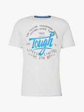 Tom Tailor Casual T-Shirt mit Schrift-Print, Herren, blanc de blanc white,...