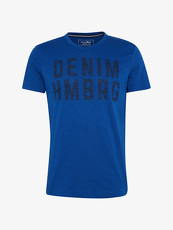 Tom Tailor Denim T-Shirt mit Schriftzug, Herren, arctic sea blue, Größe: M