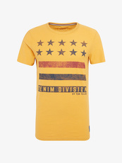Tom Tailor Denim T-Shirt mit Pigmentdruck, Herren, indian spice yellow,...