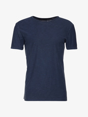 Tom Tailor Denim T-Shirt mit kontrastfarbener Blende, Herren, black iris...