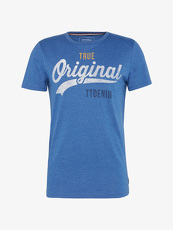 Tom Tailor Denim T-Shirt mit Logo-Print, Herren, arctic sea blue, Größe: L