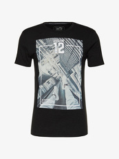 Tom Tailor Denim T-Shirt mit Foto-Print, Herren, dusyt black, Größe: M