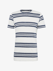 Tom Tailor Denim T-Shirt mit Streifen, Herren, black iris blue, Größe: M