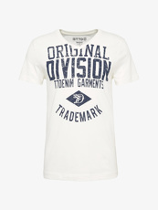 Tom Tailor Denim T-Shirt mit Schrift-Print, Herren, slightly creamy, Größe: L