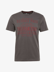 Tom Tailor Casual T-Shirt mit Schrift-Print, Herren, cyber grey, Größe: M