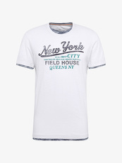 Tom Tailor Casual T-Shirt mit Schriftzug, Herren, white, Größe: XXL