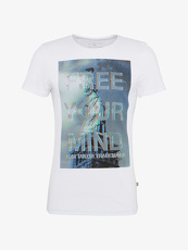 Tom Tailor Casual T-Shirt mit Foto-Print, Herren, white, Größe: L