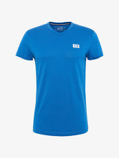 Tom Tailor Denim T-Shirt in Melange-Optik, Herren, arctic sea blue, Größe: XXL
