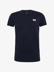 Tom Tailor Denim T-Shirt in Melange-Optik, Herren, night sky blue, Größe: L