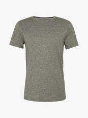 Tom Tailor Denim T-Shirt in Melange-Optik, Herren, woodland green, Größe: S