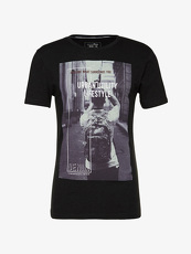 Tom Tailor Denim T-Shirt mit Foto-Print, Herren, dusyt black, Größe: XL