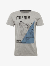 Tom Tailor Denim T-Shirt mit Print, Herren, melange, Größe: M