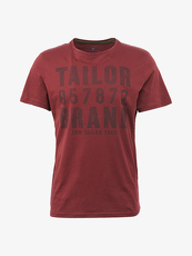 Tom Tailor Casual T-Shirt mit Logo-Print, Herren, tawny port red, Größe: S