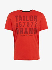 Tom Tailor Casual T-Shirt mit Logo-Print, Herren, valiant red, Größe: M