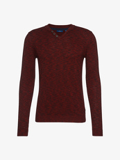 Tom Tailor Casual Basic Pullover mit V-Ausschnitt, Herren, dull red, Größe:...