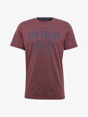 Tom Tailor Casual T-Shirt mit Schrift-Print, Herren, gipsy purple, Größe: M