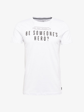 Tom Tailor Denim T-Shirt mit Schrift-Print, Herren, white, Größe: XL