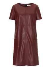 Kunstleder-Kleid mit Taschen Vera Mont Fall Burgundy - Rot